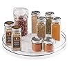 iDesign-54030-Rotatable-Spice-Rack-Large-Plastic-Kitchen-Cupboard-Storage-for-Spices-and-Condiments-Rotating-Spice-Jars-Holder-for-Kitchen-and-Pantry-Clear-28-cm iDesign Lazy Susan Turntable Organiser, Large Rotating Spice Rack for Food Storage, made of BPA-free plastic…