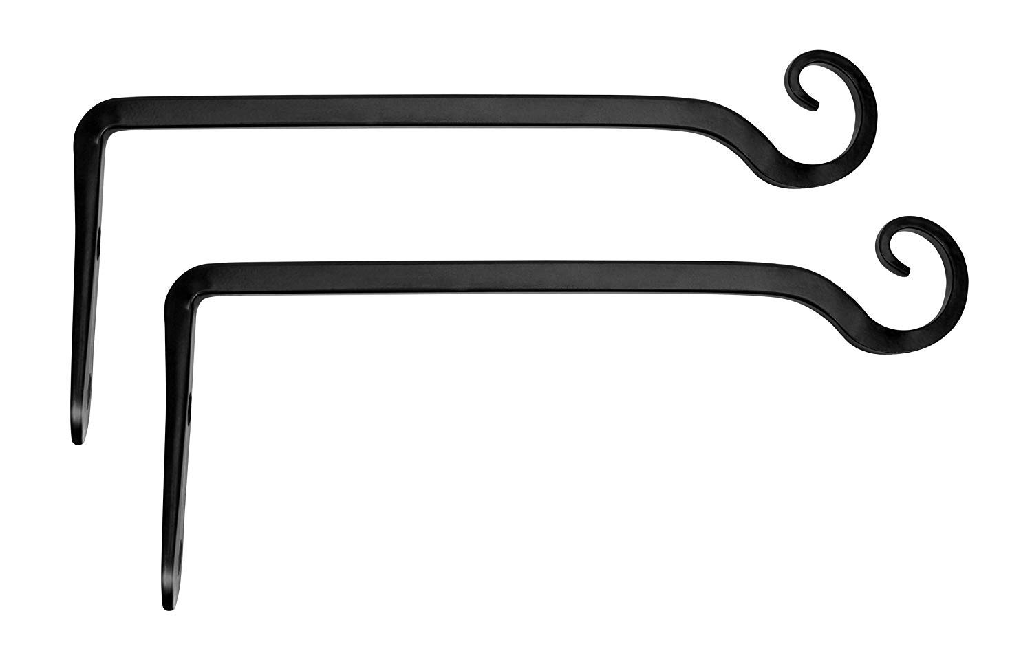 Mkouo 2 Pcs Wall Hook Hanging Plant Bracket, Decorative Straight Plant Hanger for Bird Feeders, Planters, Lanterns, Wind Chimes, Indoor Outdoor, 25.4cm