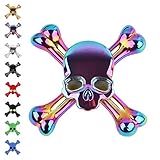 Tepoinn Fidget Spinner Skull Finger Spinner EDC Hand Spinner with Ultra Fast Ceramic Bearing, Small Size Anxiety Relief Finger Relief Toys for Kids & Adults