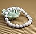 Amandastone Natural White Howlite Gemstone 8mm Round Beads Stretch Bracelet 7 Inch
