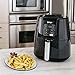 Ninja Air Fryer, 1550-Watt Programmable Base for Air Frying, Roasting, Reheating & Dehydrating with 4-Quart Ceramic Coated Basket (AF101), Black/Gray (Renewed)