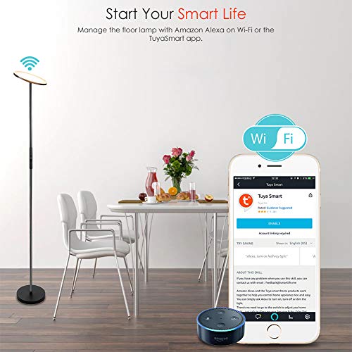 1 Torchiere+TECKIN+Dimmable+Compatible+Offices+Black