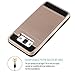 Galaxy J7 Case, EC™ Samsung Galaxy J7 Wallet Case, Flexible Shockproof Rubber Bumper Armor Hard Case Cover with Card Holder Slot for Samsung Galaxy J7 2015 (Rose Gold)