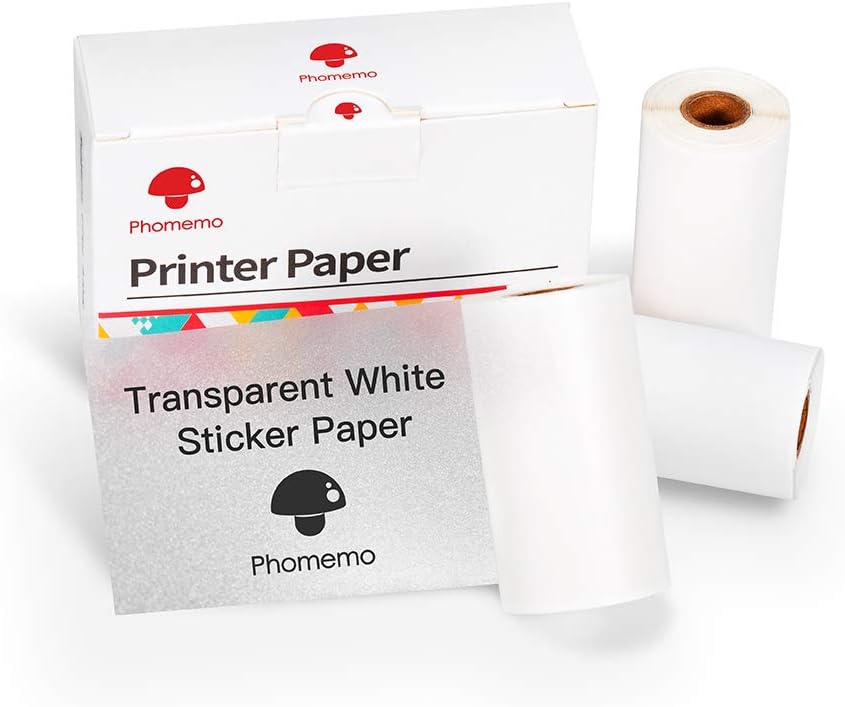 PhomemoThermal Paper, Glossy Printable Sticker Paper for Phomemo