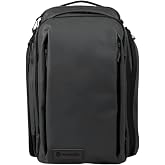WANDRD TRANSIT 45L Travel Backpack, Black, Expandable to 50L | 45L travel backpack expands by 5L with laptop and tablet storage, stowable straps, dual side access, and organized storage
