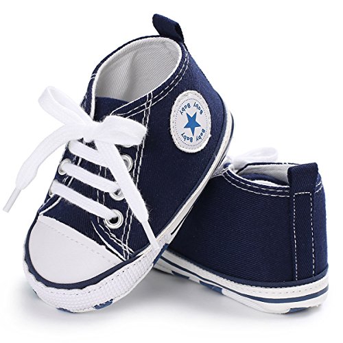 image for SOFMUO Unisex Baby Girls Boys Canvas Shoes Soft Sole Toddler First Wal
