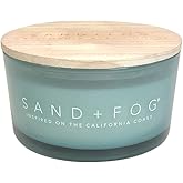 Sand + Fog Scented Candle- California Beach House -Additional Scents and Sizes–100% Cotton Lead-Free Wick-Luxury Air Freshening Jar Candles-Perfect Home Décor for Cocktail Table– 23oz