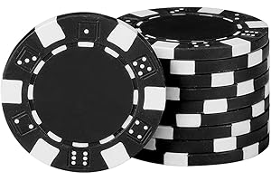CUNHUY 11.5 Gram Bulk Chip Accessories, 10 Pcs Professional Poker Chip, Casino Poker Chips,Clay Composite Casino Poker Chips for Casino Card Games Texas Holdem