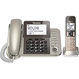 Panasonic KX-TGF350N Corded / Cordless Dect 1 Handset Landline Telephone,Champagne Gold