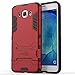 Galaxy J7 Case (2016), CoverON [Shadow Armor Series] Hard Slim Hybrid Kickstand Phone Cover Case for Samsung Galaxy J7 2016 - Red & Black