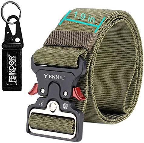 QIXUN Tactical Belt 1.9" Heavy Duty Waist Belt Quick-Release Military Style Shooters Nylon Belts with Metal Buckle