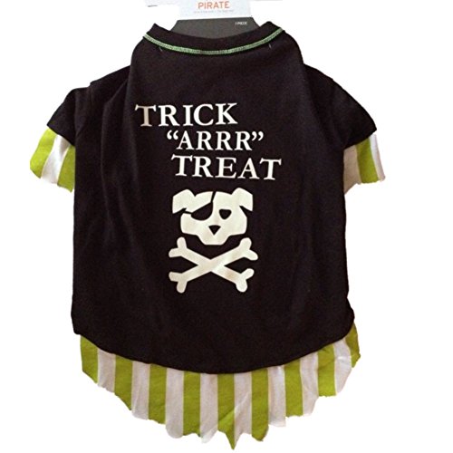 Pirate Dog Costume Trick Arrr Treat Pet Tee Halloween T-Shirt