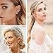 Freshwater Cultured Pearl Earrings, Handpicked AAA+ Quality White Pearl Dangle and Drop Earring for Women S925 Sterling Silver Hoop Earrings with Gift Box