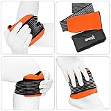 Premium Gel Pack and Strap by Orange Physio - A Reusable Hot/Cold Ice Gel Pack for Pain Relief and Sprains (Fits Most Body Parts)