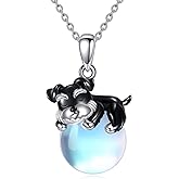 Vadmans Dog Necklace Sterling Silver Dogs Pendant Cute Animal Jewelry Gift for Women Wife Mother