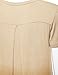 WT1085 Womens Dip Dye V Neck Short Sleeve Pleats Tunic Top XXXL BROWN