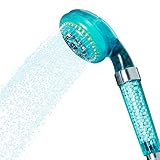 Handheld Filtered Shower Head (Aqua) - 4 Spray Settings for a Full Spa Experience