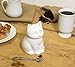 HIC Harold Import Co. HIC Cat Sugar Bowl, Fine White Porcelain