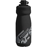 CamelBak Podium Dirt Water Bottle 21oz, Black | Mud Cap Protection, Easy Squeeze Design, High Flow Self Sealing Cap, Secure Bike Cage Fit, Easy Clean Components