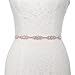 AW Crystal Wedding Belt Bridal Sash - Wedding Dress Belt for Bride with Ivory Satin Sash