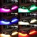 LED Neon Underglow Light, MIHAZ 4Pcs High Intensity Atmosphere Lights for Car RGB Running Colors Musical Sync Under Car Auto Neon Tube Light Strip Wireless Remote Control Sound Active(90-120cm)