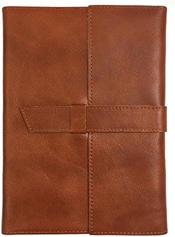 Leather Journal - Two-Toned Oiled, Top Grain Genuine Cowhide Leather, Hand-Stitched – 8.75 x 6.50 inches - 200 Pages, Refillable – Great Organizer, Diary or Journal – Blank, Cream Colored Paper …