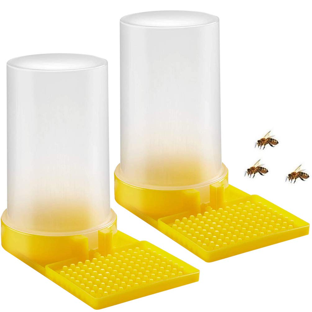 Photo 1 of 2 Pack Bee Water Feeder Beehive Beekeeping Water Beehive Entrance Feeder Drinking Beekeeping Butterfly Bath Bowl Bee Watering Station for Outdoor Garden Yard Decor