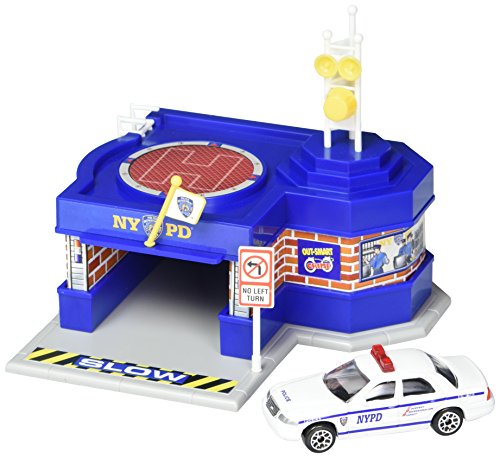 Daron NYPD Mini Police Station with 1 Vehicle