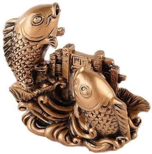 lachineuse, Feng Shui Carp Figurine, Symbol of Success and Obstacles Bypass, for Office Home, Koi Carp Statue, 7.5 x 8 x 3 cm - Image 4