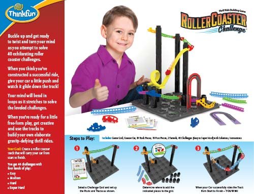 Roller Coaster Challenge Logic & Building Game Board Game