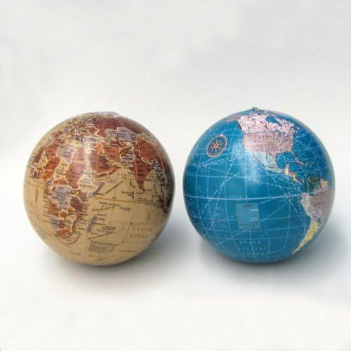 Lot De 6 Wordly Et Terre Bleu Brun Décoration Boule De Noël
