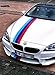 1x 59 M-Colored Stripe Car Sticker for BMW Exterior Cosmetic, Hood, Roof, Bumpers