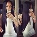 Eayon Hair 6A Virgin Hair Lace Front Wig Brazilian Remy Human Hair Straight Hair Wigs For African Americans 130% Density