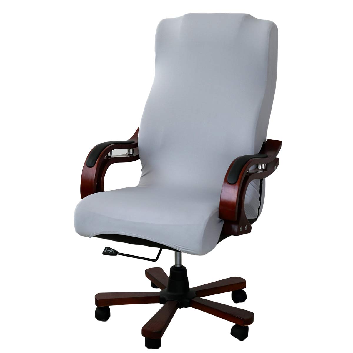 Stretchable Removable Resilient Chair Covers Computer Swivel Chair Cover Universal Armchair Cover Slipcover for Office Rotating Chair Dinning Chair Modern Simplism Style (No Chairs) (Light Gray)