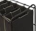 Simple Houseware 4-Bag Heavy Duty Laundry Sorter Rolling Cart, Brown