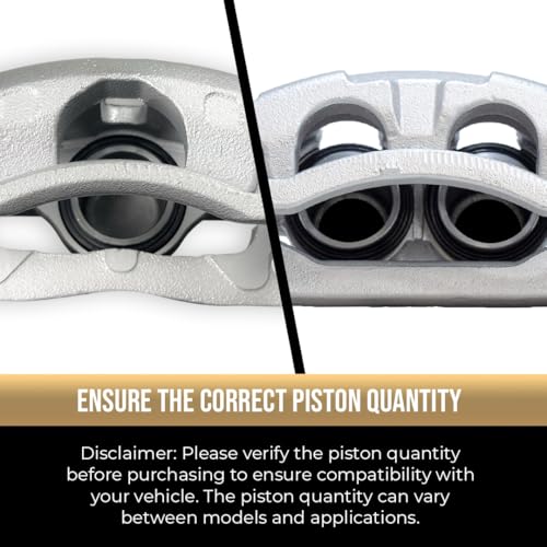 Max Advanced Brakes – EliteMAX Front Brake Caliper Set for 2012-2020 Dodge Grand Caravan, Driver & Passenger Side, Geomet Coated, Hardware Included, Disc Brake Caliper Assembly w/Bracket