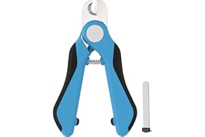 Swihauk Heavy Duty Dog Nail Clippers and Trimmers, Professional Pet Nail Clippers for Dogs & Cats with Nail File, Cat Claw Clippers with Safety Guard to Prevent Over-Cutting, Blue
