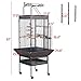 Yaheetech 61-inch Rolling Wrought Iron Large Bird Cages for Small Quaker African Grey Amazon Parrots Cockatiels Sun Parakeets Green Cheek Conures Doves Lovebirds Budgies Play Top Bird Cage with Standthumb 3