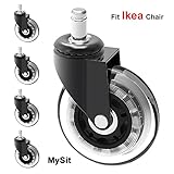 MySit IKEA Chair Wheel IKEA Casters - 3 Inch 10mm Caster Wheels IKEA Office Chair Caster Replacement (CasterIkea_3) …