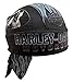 Harley-Davidson Men's Engulfed Flaming Skull Head Wrap, Moisture Wicking HW15290 Black