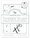 Amazing Baby Muslin Swaddle Blanket for Baby Boy & Girl, Receiving Blanket for Newborn, 100% Cotton Swaddle Wrap, Baby Registry & Gift, 46 x 46 inches, MIlestone Blankets, Set of 3, Love You to The Moon, Soft Black