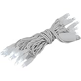 Novelty Lights 8.5 Foot 20 Light Mini LED Crafting Lights, Pure White LEDs on White Wire, 24 Inch Lead, Non-Connectable Short Fairy Light String for Art Projects, Bottle Lights, Crafts