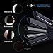 4 in 1 Curling Iron, Accellorize Hair Curler Crimper Straightener with Flat Iron Small Medium Large Waver 4 kinds of Interchangeable Ceramic Plates and Heat Protective Glove …