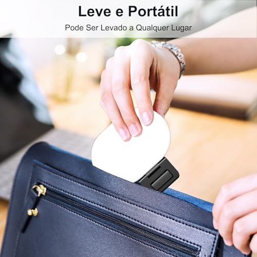 Tobeape Luz de Selfie Portátil Recarregável – 80 LEDs Anel de Luz com 3 Modos e 10 Níveis de Brilho, Bateria 2000mAh, Clipe Universal para Celular iPhone Android, Ideal para TikTok e Vídeos