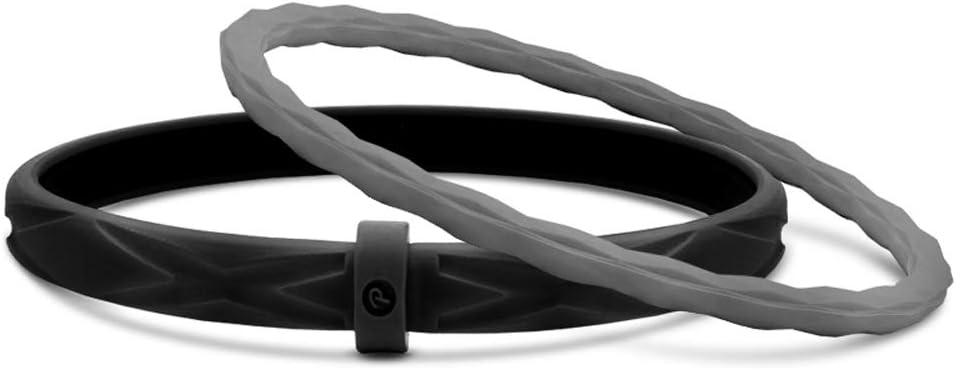 POWER IONICS Bracelet Power Balance Bracelets for Men Cool Bracelets for Men Pair Bracelets Protection Bracelet Black/Gray Bracelet, 6.9", Double Row Unisex Waterproof