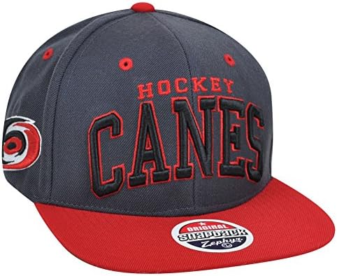 NHL Carolina Hurricanes Zephyr Super Star Adjustable Snap Back Two Tone Hat Cap