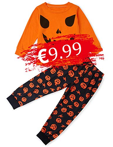 SchlafanzüGe Kinder Einhorn Nachtwaesche Schlafanzug Sets Langarm NachtwäSche Halloween Pajama FüR Jungen MäDchen