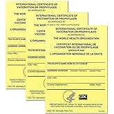 INTERNATIONAL CERTIFICATE OF VACCINATION OR PROPHYLAXIS: W.H.O. Yellow Card (3 PACK)