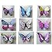 Foxnovo 10pcs Lifelike 3D Artificial Butterfly Refrigerator Fridge Magnets Decorations (Random Color) (as show, 2pcs)
