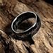 TUSEN JEWELRY the Lord of the Rings High Polish Black Plated Tungsten Carbide Ring Men's Ring
